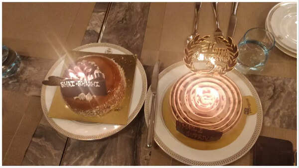 Cakes on Ismail Umar Khan and Supriya’s 25th wedding anniversary