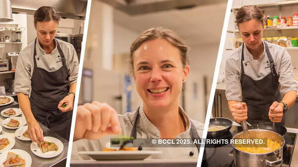 Chef Titti Qvarnström working in the Swedish Embassy kitchen Chef Titti Qvarnström working in the Swedish Embassy kitchen