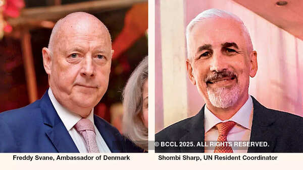 Ambassador of Denmark Freddy Svane and UN Resident Coordinator Shombi Sharp Ambassador of Denmark Freddy Svane and UN Resident Coordinator Shombi Sharp