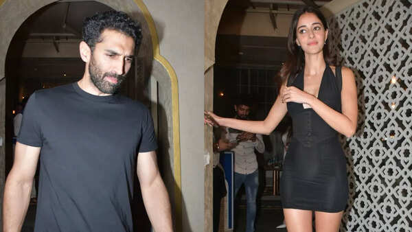 Rumoured love-birds Ananya Panday and Aditya Roy Kapur twin in black as they step out for dinner – See pics | Hindi Film Information