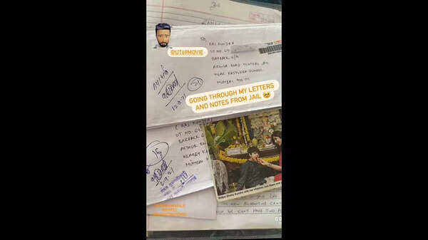 ‘UT 69’: Raj Kundra shares photos of letters, notes he acquired in jail | Hindi Film Information