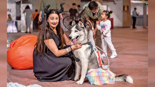 Aishwarya Nayal with her doggo Sky