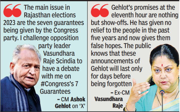 Ashok Gehlot challenges Vasundhara Raje