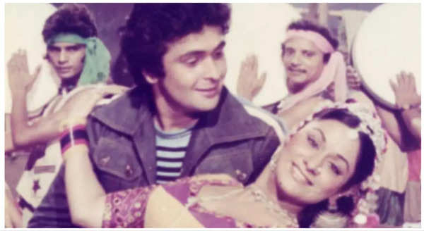 Aruna Irani with Rishi Kapoor