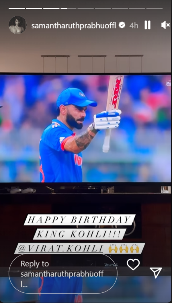 samantha on virat's birthday