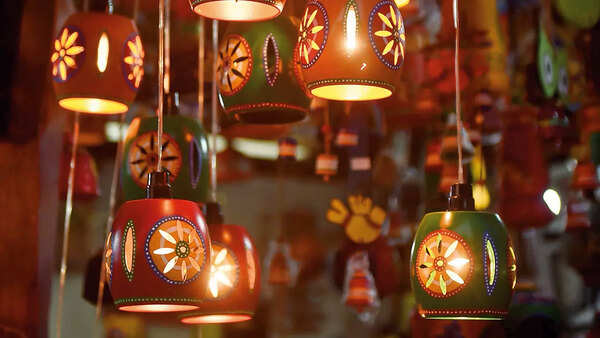 Terracotta and glass covers prevent lamps from burning out