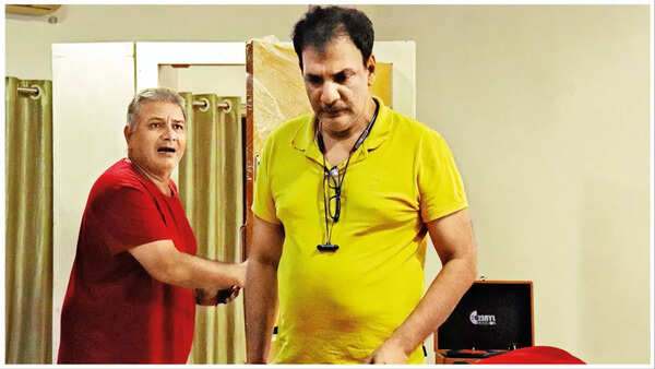 Kumud with Shubhrajyoti Barat in a still from the play, ‘Purane Chawal’