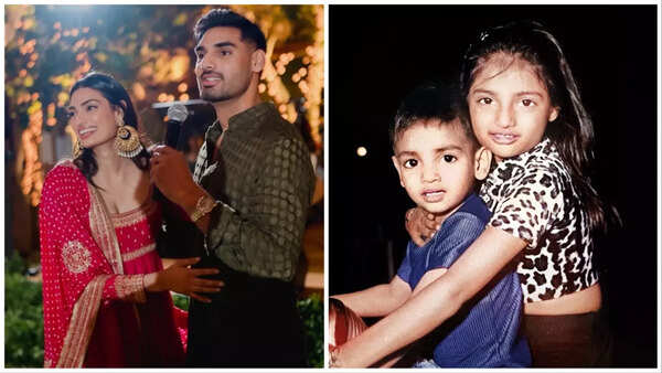 Ahan with sister Athiya Shetty Ahan with sister Athiya Shetty