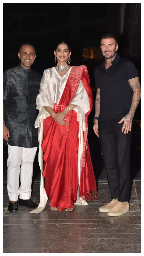 David Beckham arrives at Sonam Kapoor and Anand Ahuja’s Mumbai residence for an intimate ceremonial dinner – See images