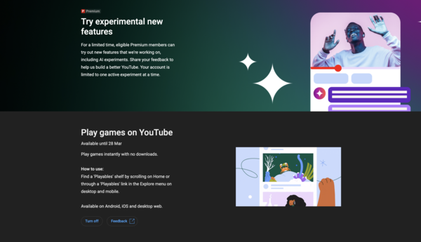 YouTube Playables is now rolling out for Premium subscribers