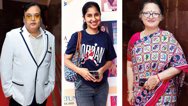 (L) Gaurav Dwivedi (C) Nikita Pahwa (R) Renuka Tandon