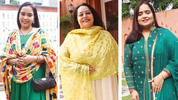 (L) Manpreet Kaur (C) Praneet (R) Ravpreet