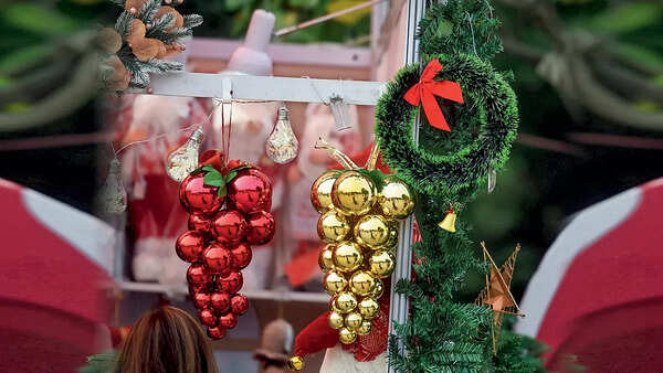 A range of Christmas-themed products were available for sale
