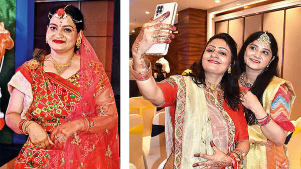 (L) Manju (R) Garima and Stuti