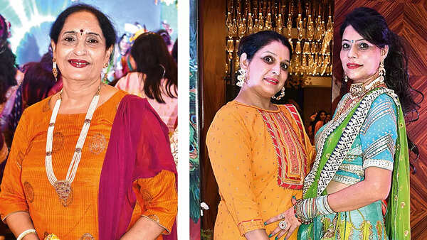 (L) Meena (R) Shweta and Ruchi
