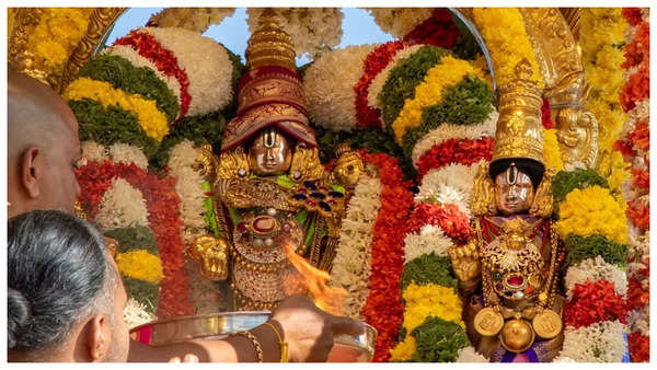 Golden chariot procession enthralls devotees at Tirumala | Amaravati ...