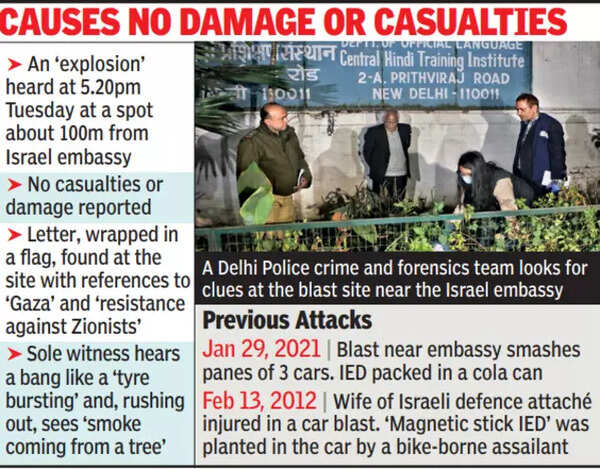 Israel embassy Delhi Blast News: Blast near Israel embassy has Delhi ...