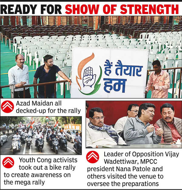 Gandhis on dais, Congress plans historic rally in city