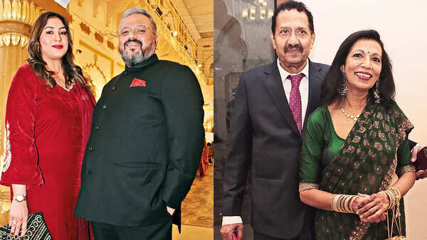 (L) Haifa Khan and Shams Warsi (R) Nalin and Manjuli Phillips