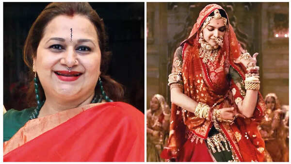 Jyothi D Tommaar and a still from ‘Ghoomar’ in ‘Padmaavat’