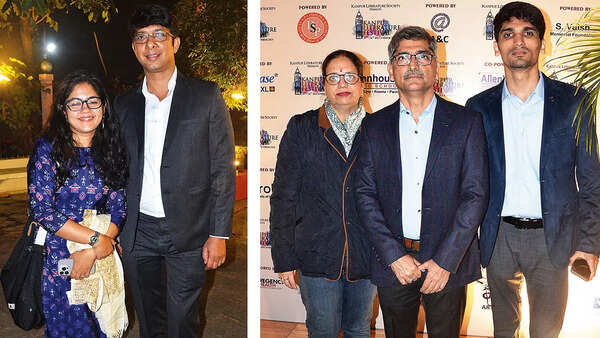 (L) Aditi and Nitin Subhdar (R) Ambika Kaul, Dr Pawan Kaul and Dhruv Kaul