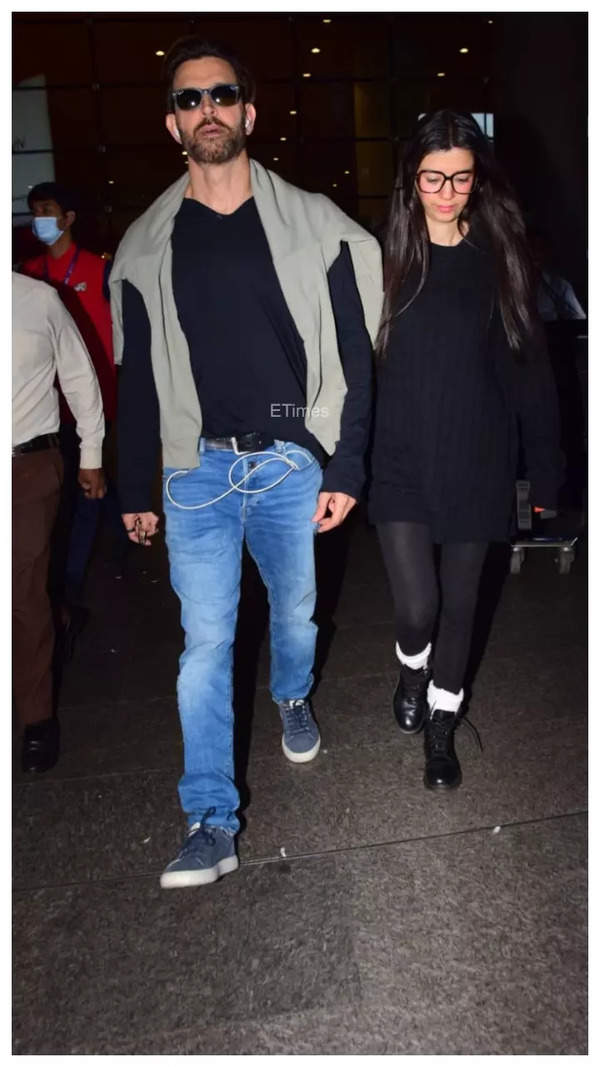 Hrithik Roshan And Saba Azad Make For A Stylish Couple As They Get ...