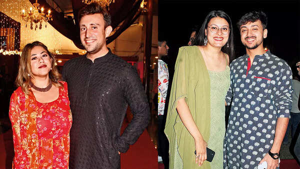 (L) Karishma and Evan (R) Kaushiki and Akshat