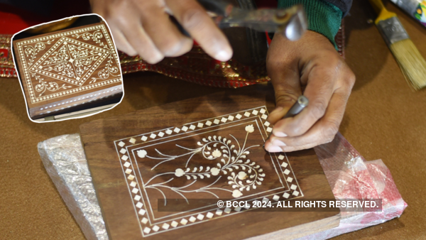 Wooden inlay work from Punjab