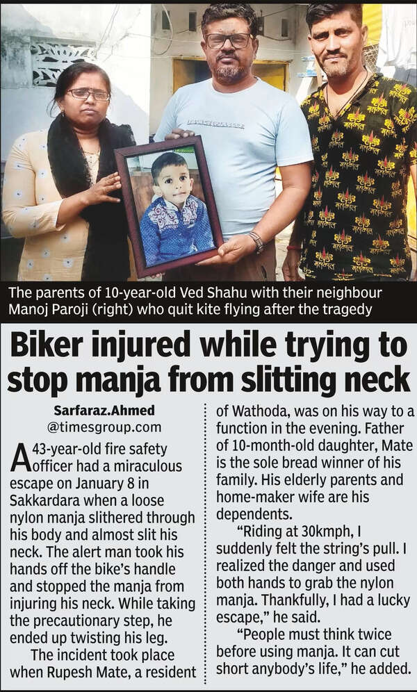 Nylon Manja: Tragic Incident: Boy’s Life Cut Short a Year Ago | Nagpur ...
