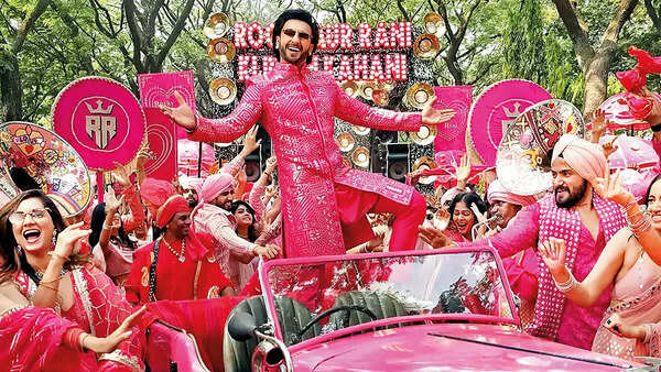 A still from Rocky Aur Rani Kii Prem Kahaani’s pink baraat scene