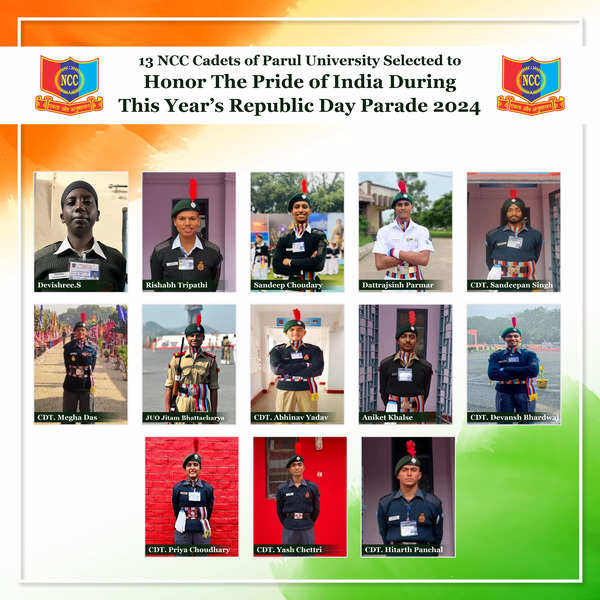 13 NCC Cadets of Parul University Selected for Republic Day Parade 2024