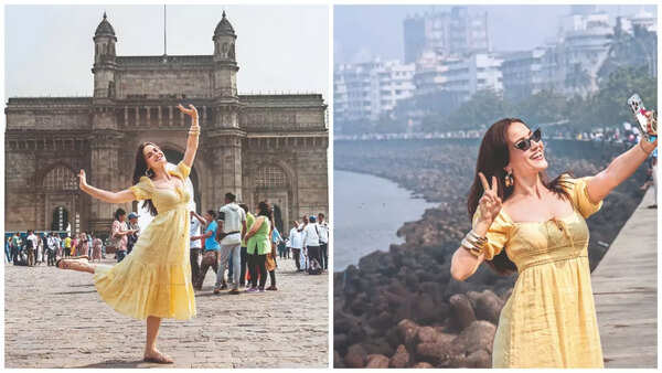 Elli at the Gateway of India and the Marine Drive
