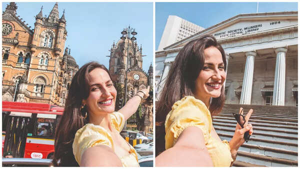 Elli outside CSMT and Asiatic Library