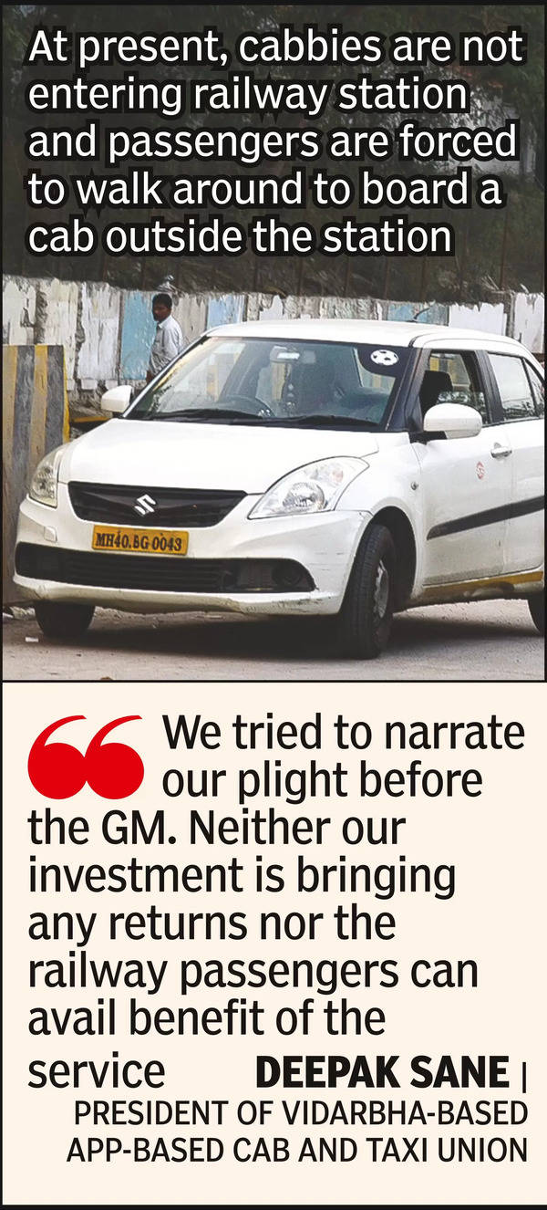 Cab Aggregator Seeks Intervention from CR GM over Parking Fee in Nagpur | Nagpur News – Times of India