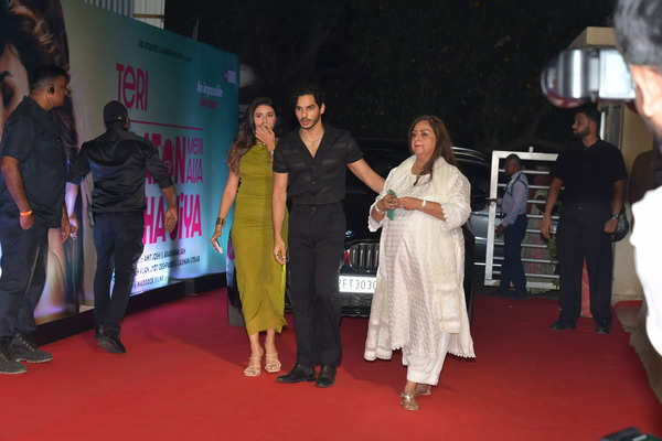 Ishaan Khatter arrives with mom Neliima Azeem and girlfriend Chandni Bainz at screening of Shahid Kapoor-Kriti Sanon starrer ‘Teri Baaton Mein Aisa Uljha Jiya – See pictures |