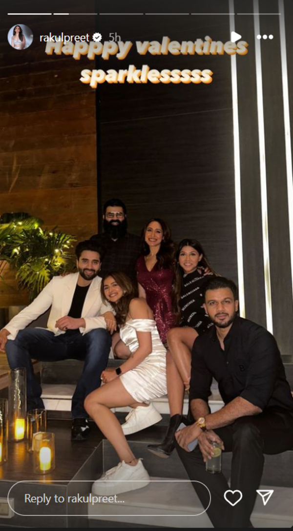 Ahead of their wedding, Rakul Preet Singh and Jackky Bhagnani celebrate Valentine’s Day with their tribe – See photos | – Times of India