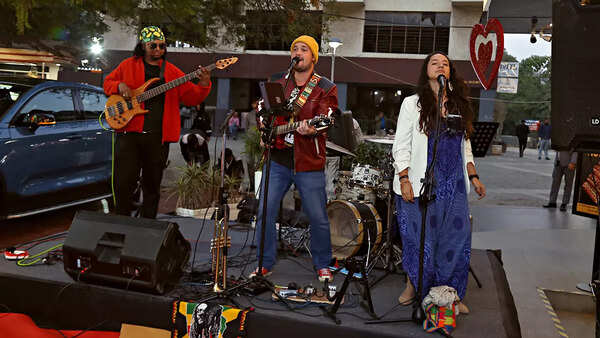 Artists performed before the screening