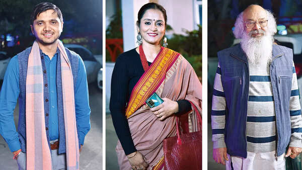 (L) Parvindar Singh (C) Priti Chauhan (R) Surya Mohan