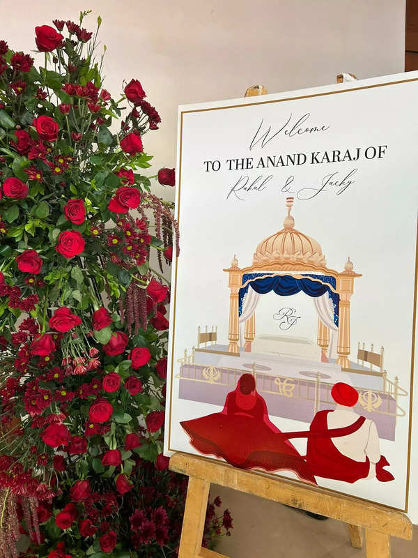 Jackky Bhagnani and Rakul Preet Singh’s wedding underway, Anand Karaj standee pic goes viral: Exclusive | – Times of India