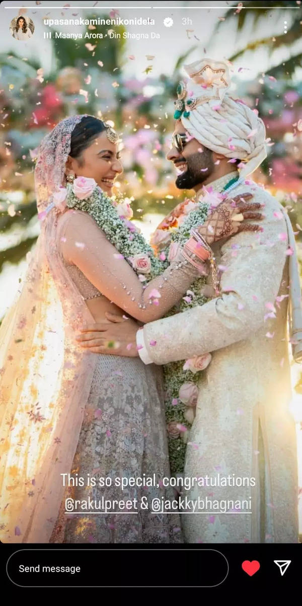 Rakul Preet Singh and Jackky Bhagnani wedding: Upasana Konidela, Nayanthara, Kajal Aggarwal shower love and wishes for the newlyweds | – Times of India