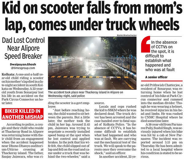 Kid death: More cops to rein in trucks in Alipore