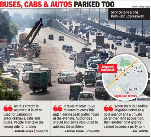 Jams in 2024: Land Dispute Causes Traffic Congestion on Delhi-Gurgaon Expressway | Gurgaon News – Times of India