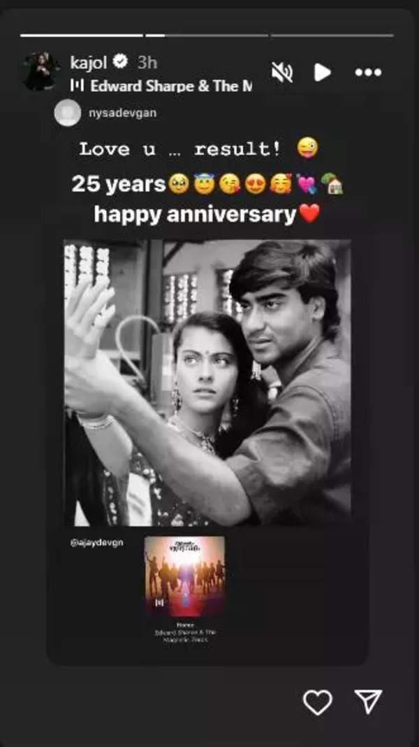 Nysa Devgn pens a sweet anniversary post for her parents; Kajol and Ajay Devgn REACT – See photos | – Times of India