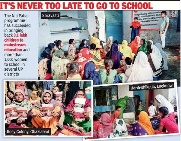 Moms to grannies, how programme to track out-of-school kids got many older students | Noida News – Times of India