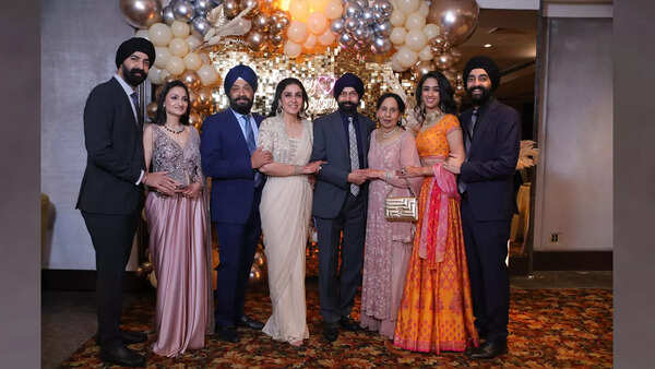 PB Singh with family and friends