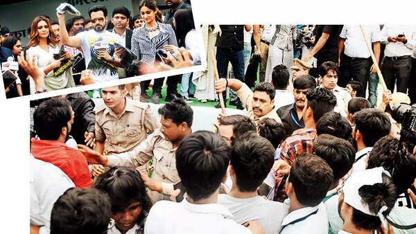 Esha Gupta, Emrtaan Hashmi, Ileana D’Cruz witnessed an unruly crowd during the promotion Baadshaho in Lucknow in 2017
