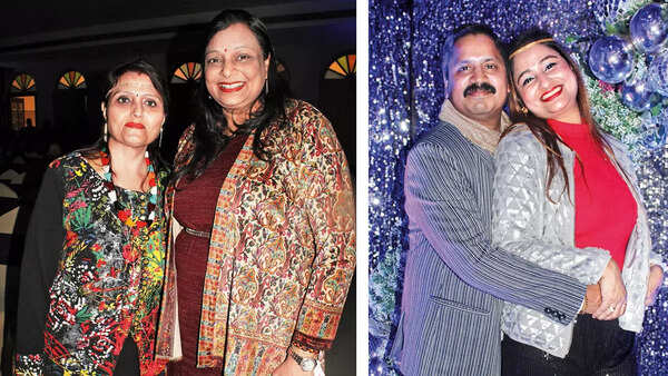 (L) Sangeeta and Preeti (R) Sumit and Shweta