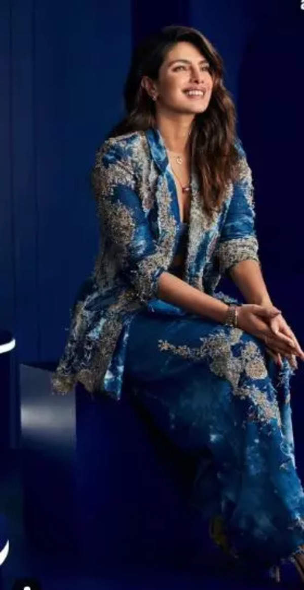 Priyanka Chopra exudes main boss woman vibes in a surprising printed blue pantsuit; followers name her ‘International Queen’ – See photographs |