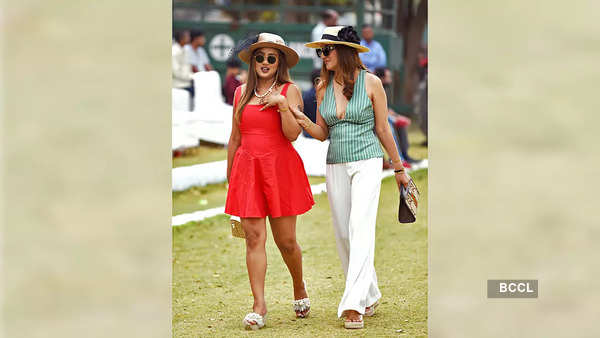Guests at the polo match