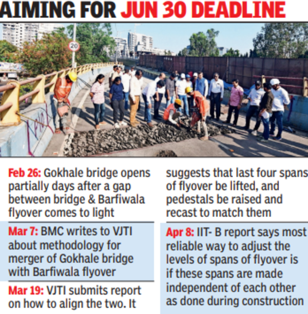 BMC starts work on merger of Gokhale and Barfiwala bridges